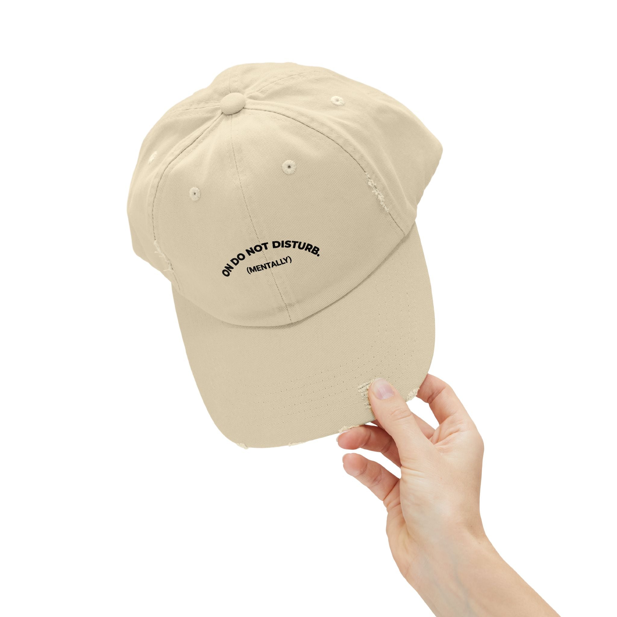 Do Not Disturb (Mentally) Distressed Cap — Casual Cotton Baseball Hat