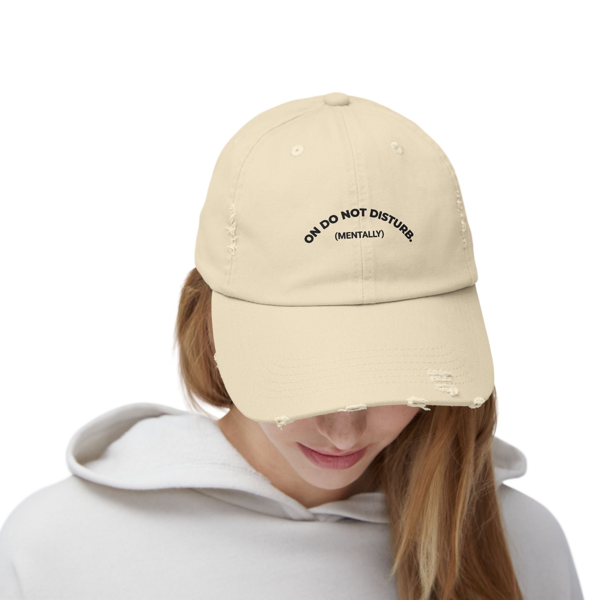 Do Not Disturb (Mentally) Distressed Cap — Casual Cotton Baseball Hat